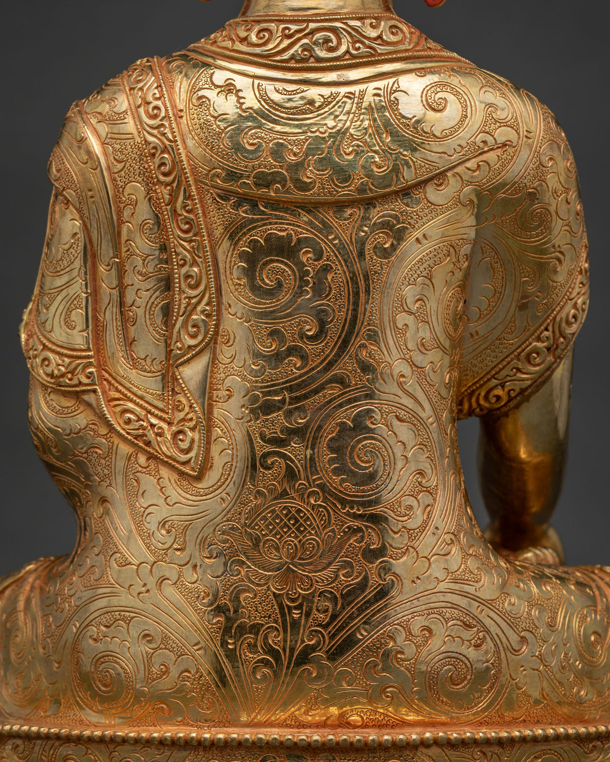Golden Shakyamuni Buddha | Historical Buddha Meditation Sculpture