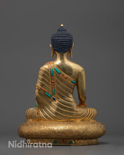Shakyamuni Buddha Statue | Traditional Himalayan Buddhist Sculpture
