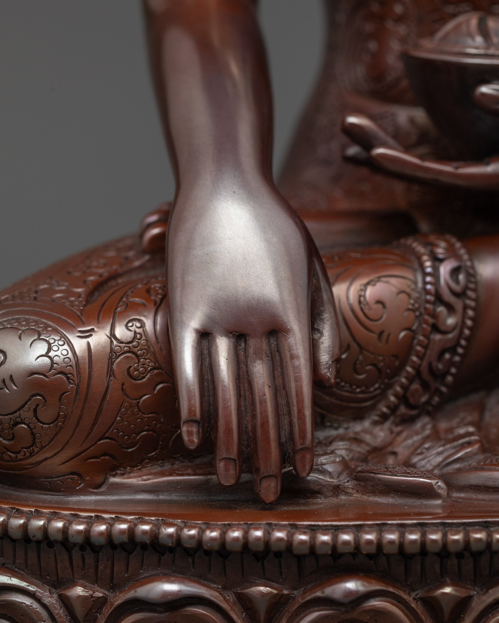 Oxidized Shakyamuni Buddha Statue | Sacred Art for Meditation