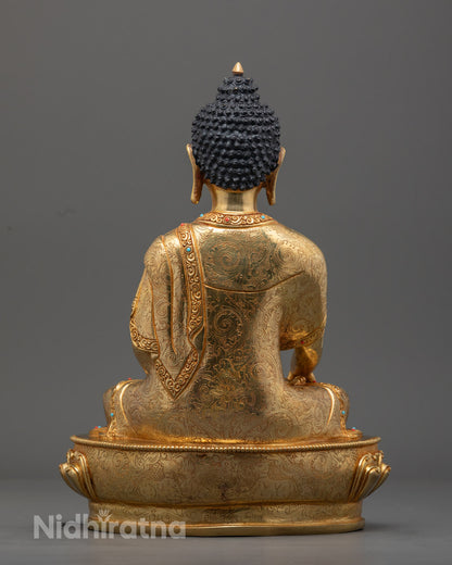 Traditional Nepal Shakyamuni Buddha Statue | Nepalese Art