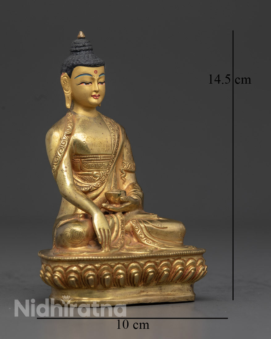 Buddha Shakyamuni Gold Statue | Nepalese Artwork
