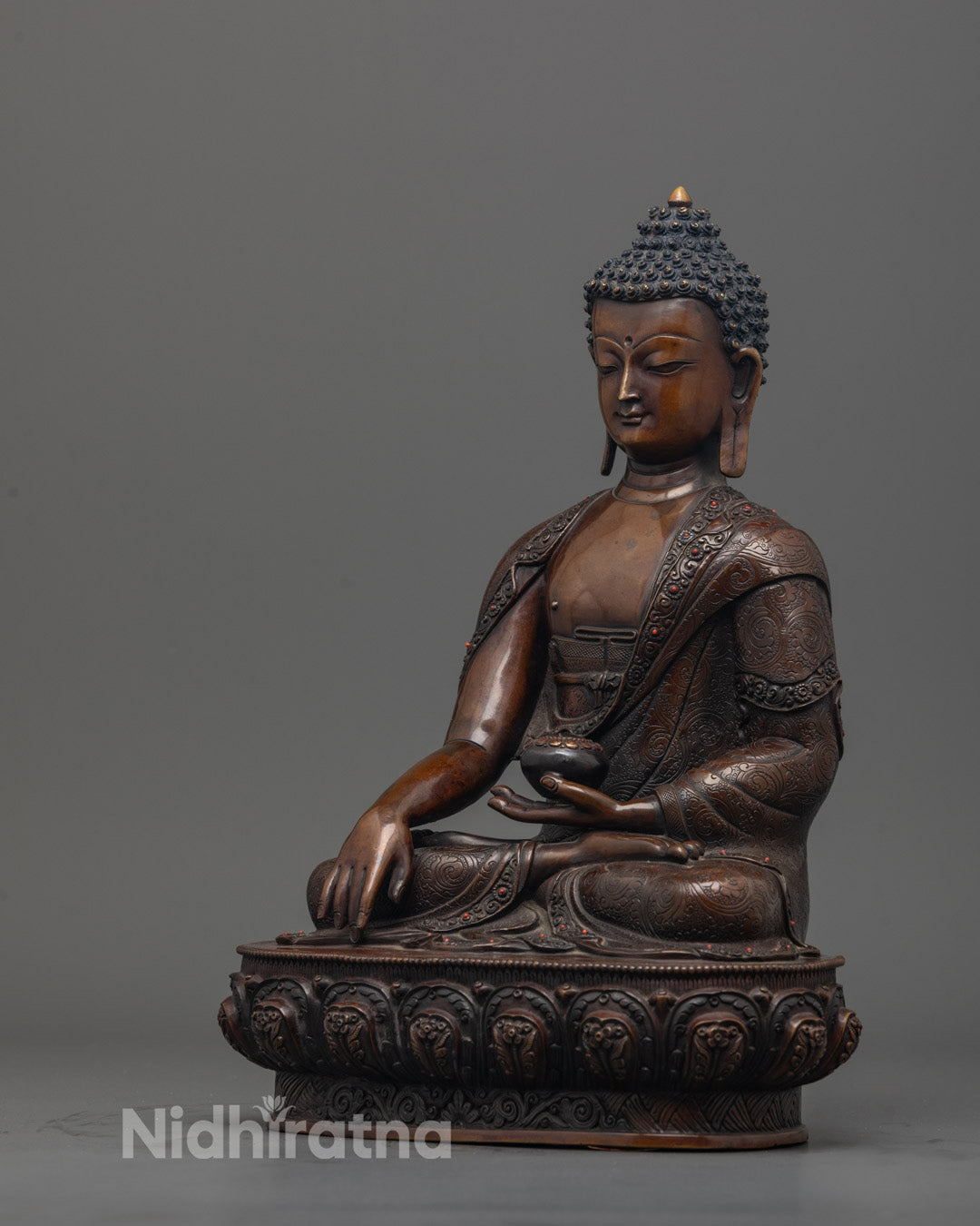 Oxidized Shakyamuni Buddha Sculpture | Himalayan Arts Nepal