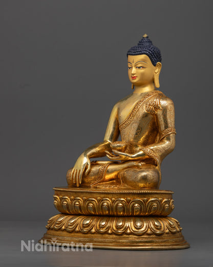 Shakyamuni Buddha Statue | Hand-Carved Nepalese Sculpture