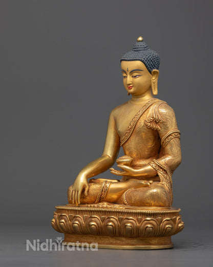 Shakyamuni Buddha Tibetan Statue | Sacred Himalayan Art