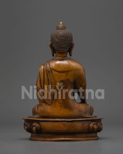 Oxidized Shakyamuni Buddha Statue | Mindfulness and Meditation