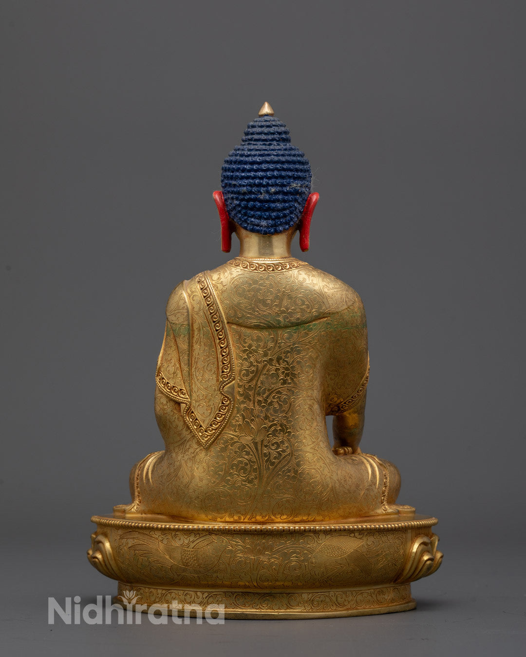 Shakyamuni Buddha Statue for Serenity | 24k Gold-Gilded Sculpture