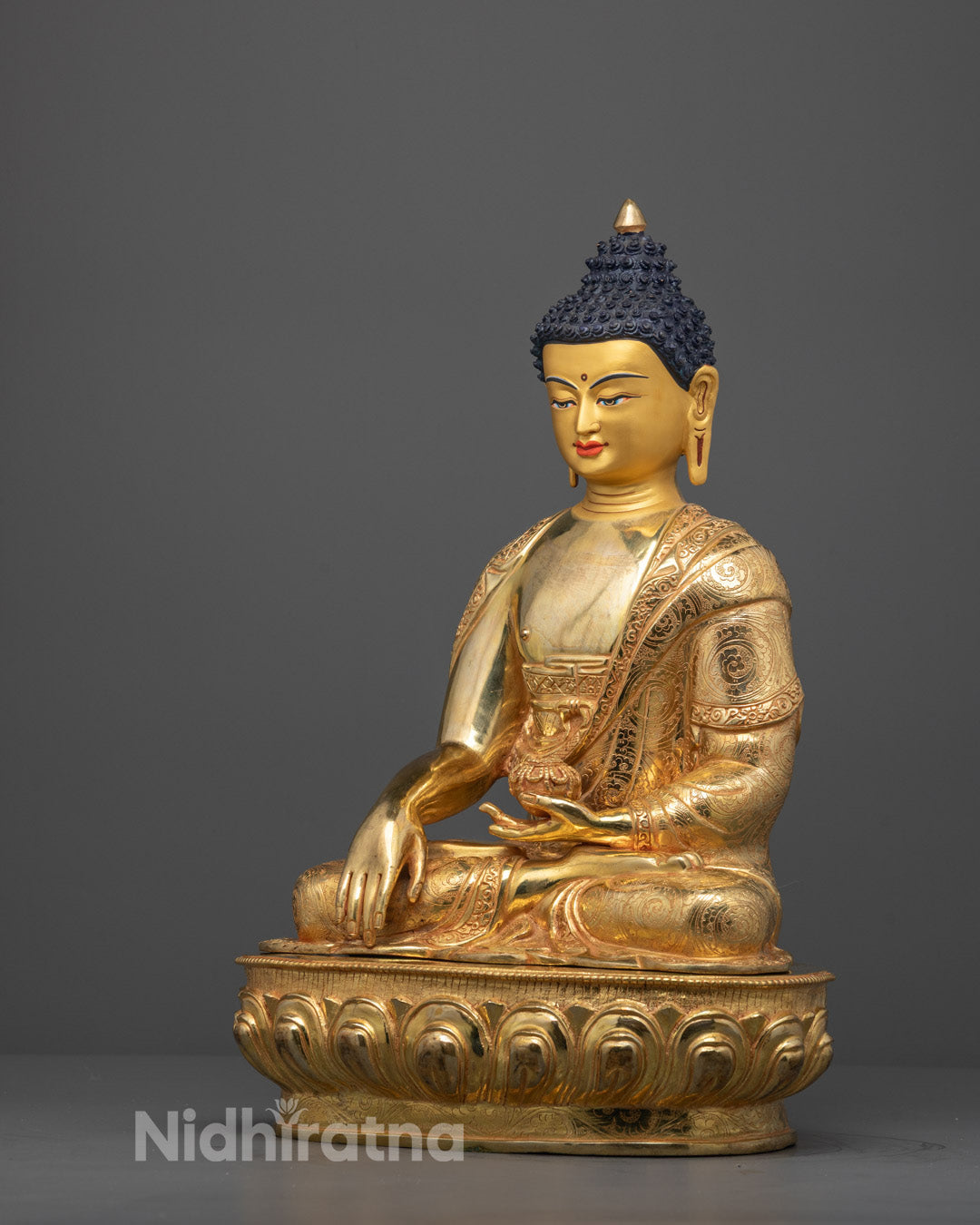 Nepalese Copper Shakyamuni Buddha Statue | Lost Wax Carving