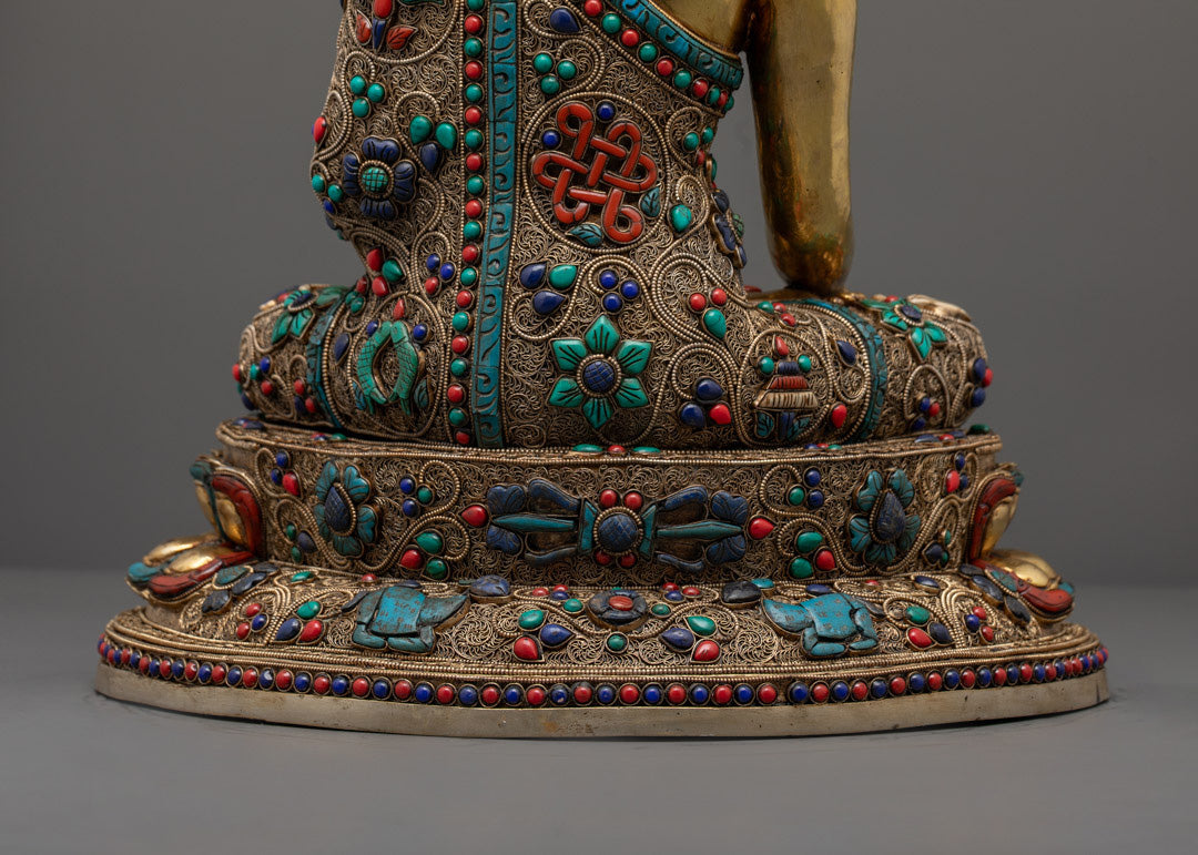 Sacred Shakyamuni Buddha Statue | Tibetan Buddhist Artwork