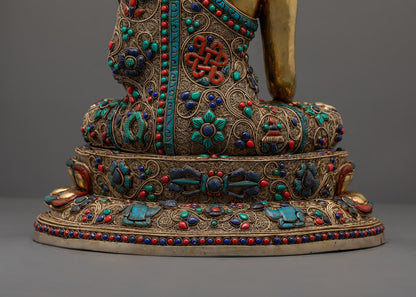 Sacred Shakyamuni Buddha Statue | Tibetan Buddhist Artwork