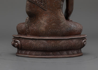 Oxidized Shakyamuni Buddha Statue | Sacred Art for Meditation