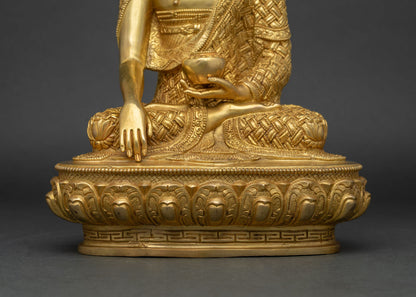 Hand-Carved Shakyamuni Buddha Figurine | Meditation Room Decor