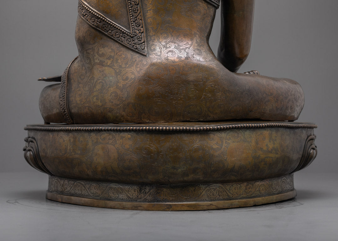 Oxidize Copper Shakyamuni Buddha Statue