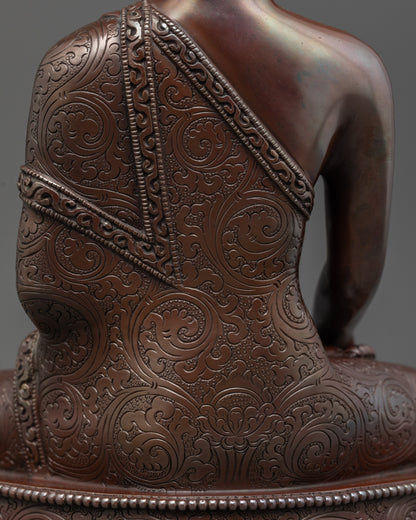 Oxidized Shakyamuni Buddha Statue | Sacred Art for Meditation