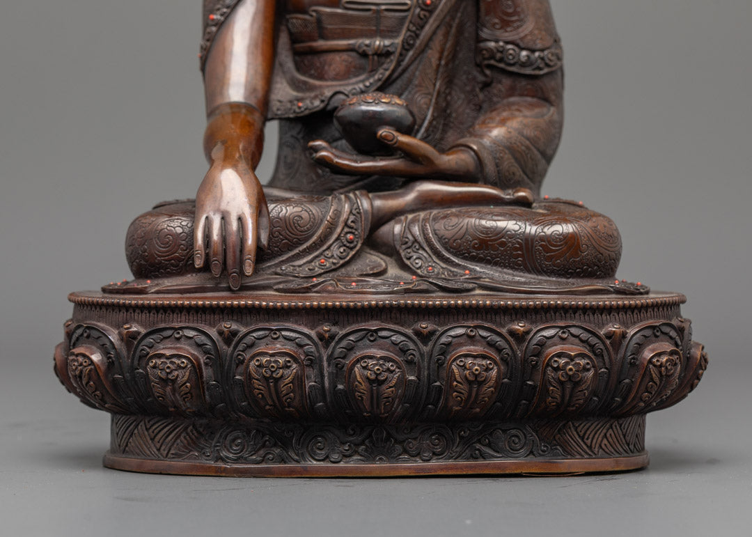 Oxidized Shakyamuni Buddha Sculpture | Himalayan Arts Nepal