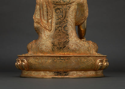 Golden Shakyamuni Buddha | Historical Buddha Meditation Sculpture
