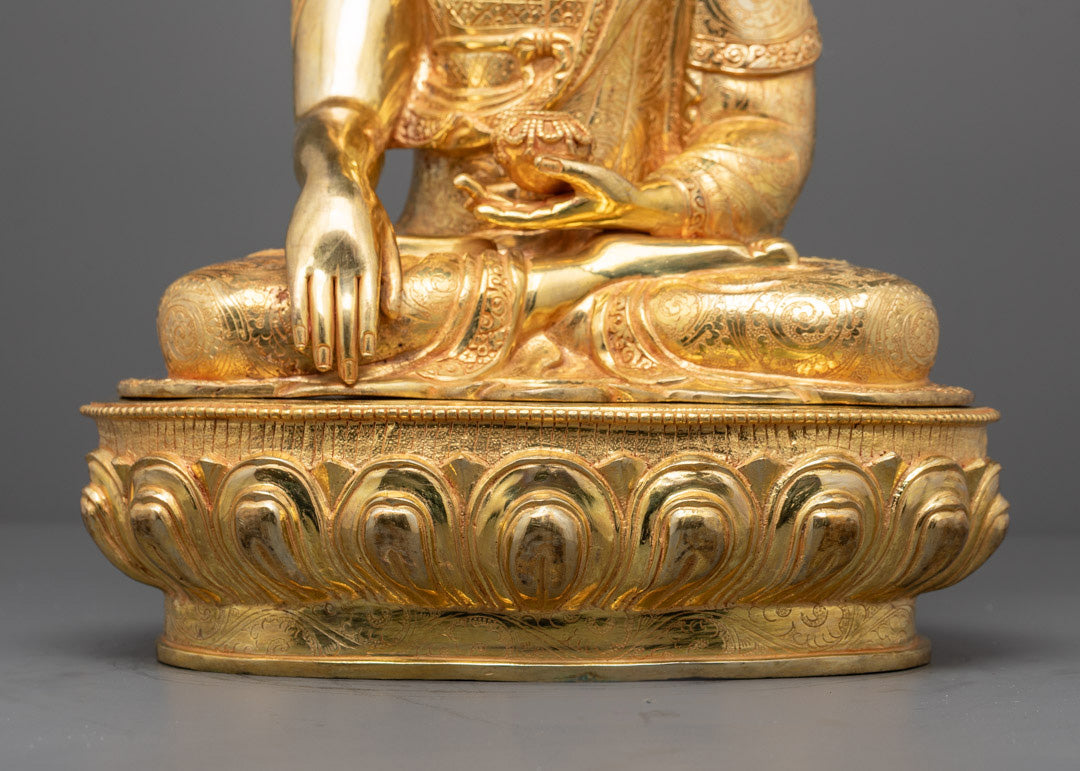 Nepalese Copper Shakyamuni Buddha Statue | Lost Wax Carving