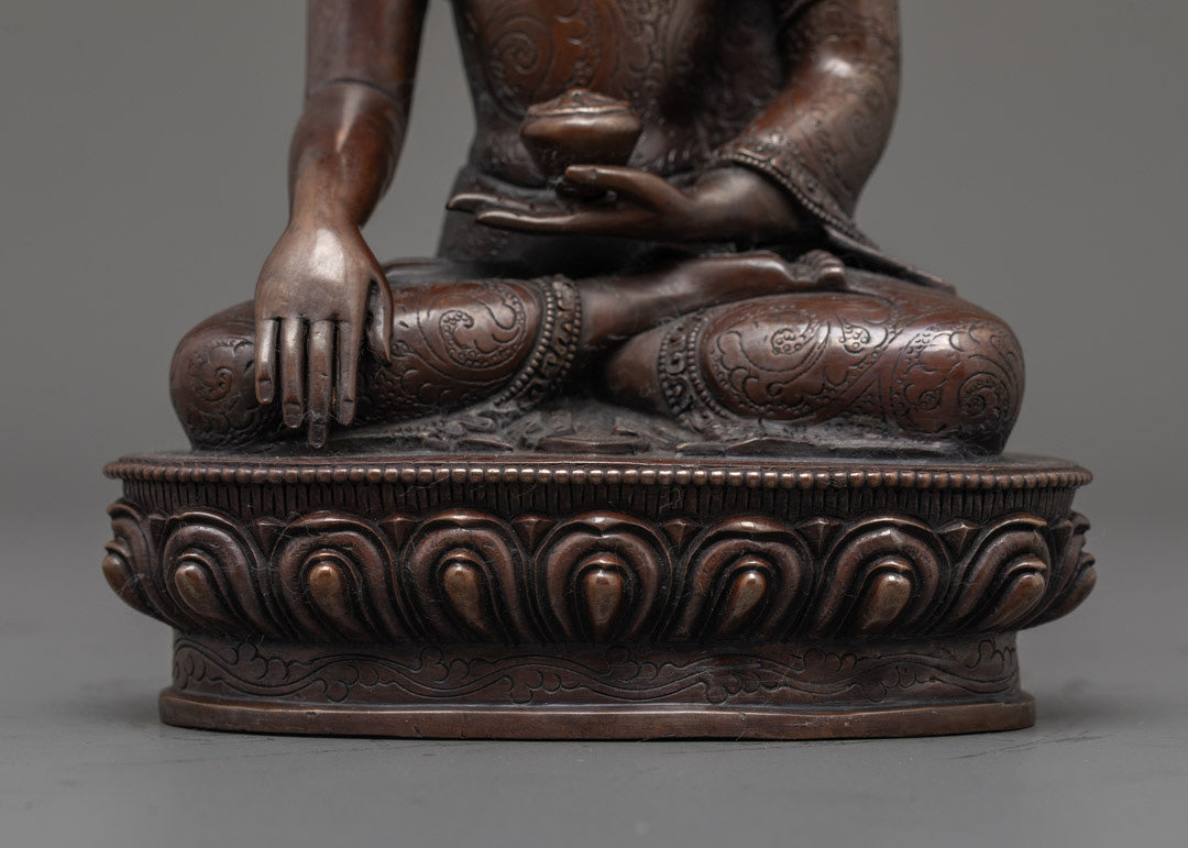 Oxidized Shakyamuni Buddha Figurine | Enlightenment Statue