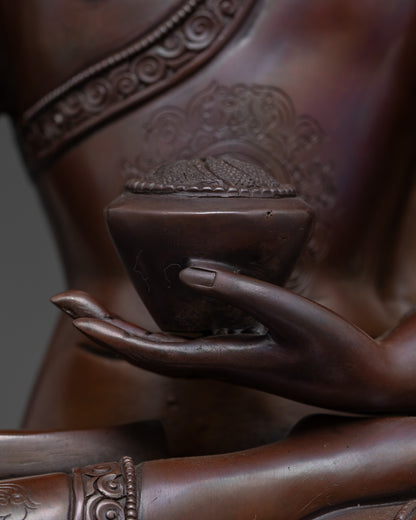 Oxidized Copper Shakyamuni Buddha Statue | Historical Buddha