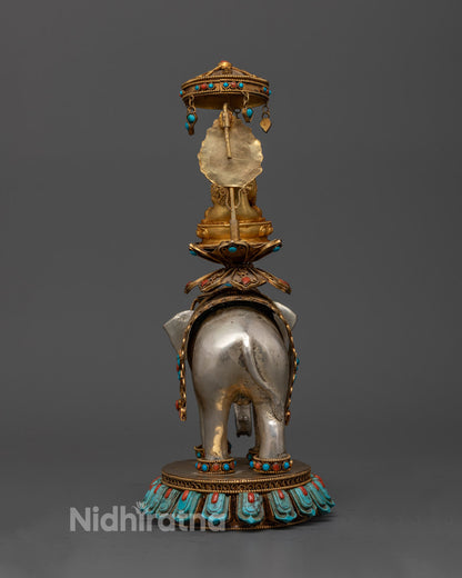 Shakyamuni Buddha on Elephant | Spiritual Feng Shui Decor