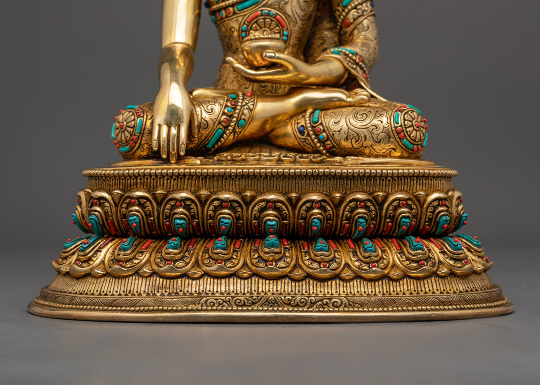 Traditional Hand-carved Shakyamuni Buddha Statue