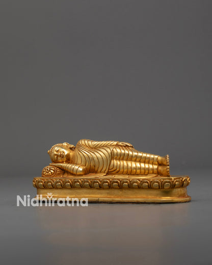 Authentic Nepalese Nirvana Buddha Sculpture