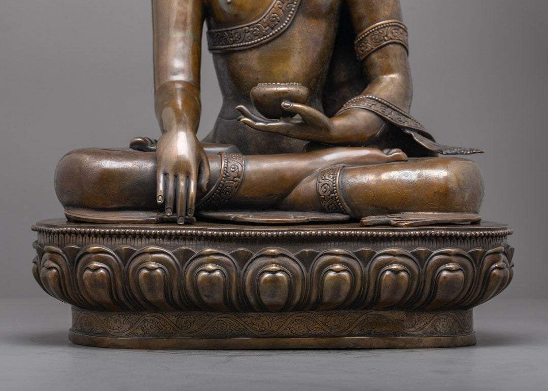 Oxidize Copper Shakyamuni Buddha Statue