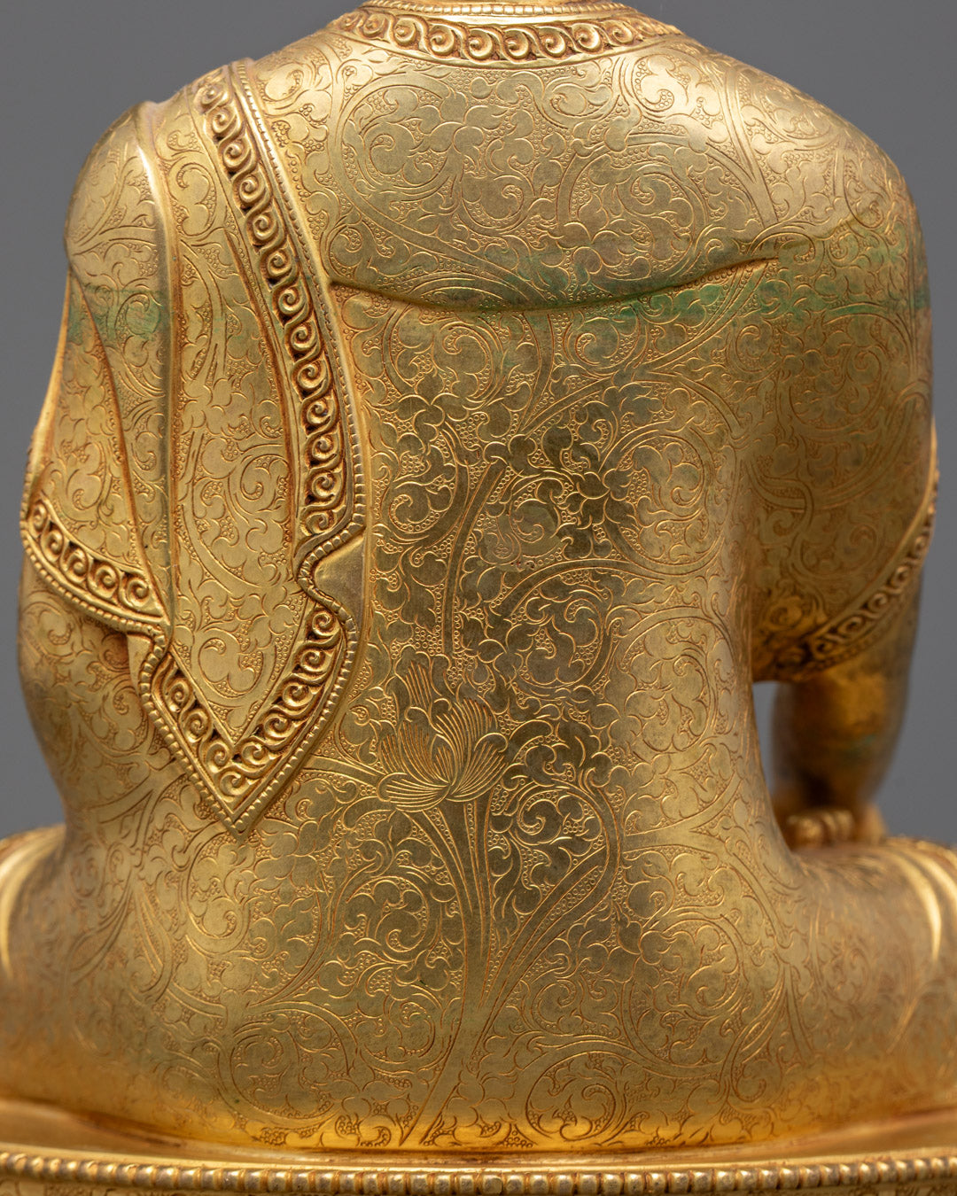 Shakyamuni Buddha Statue for Serenity | 24k Gold-Gilded Sculpture