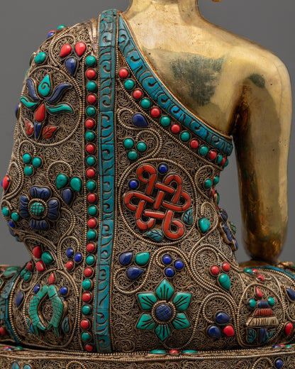 Sacred Shakyamuni Buddha Statue | Tibetan Buddhist Artwork