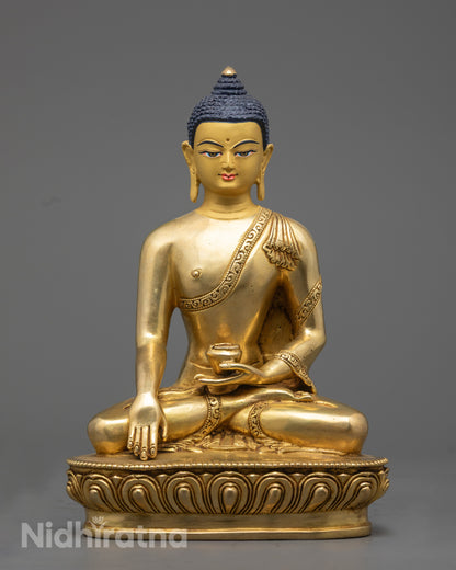Hand-Carved Shakyamuni Buddha Statue | Himalayan Sculpture