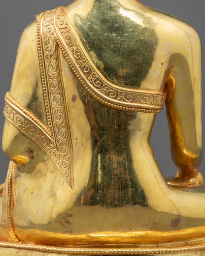 Hand-Carved Buddha Statue | 24k Gold Gilded Copper | Made in Nepal