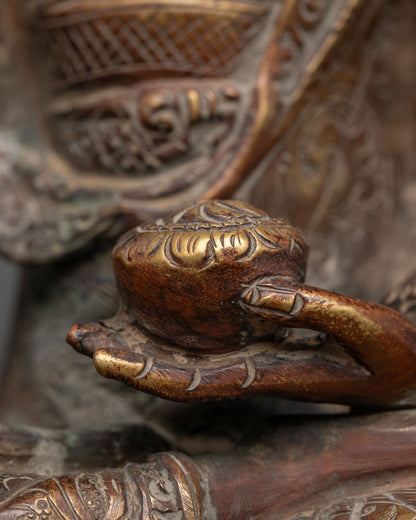 Shakyamuni Buddha Statue | Oxidized Copper Historical Buddha from Nepal