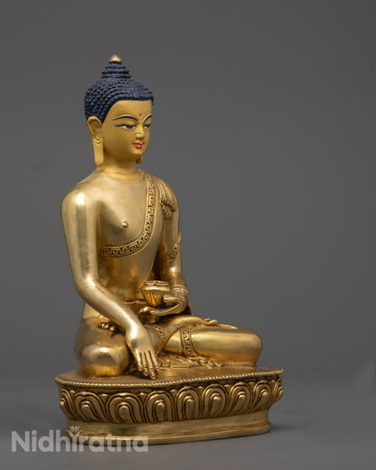 Hand-Carved Shakyamuni Buddha Statue | Himalayan Sculpture