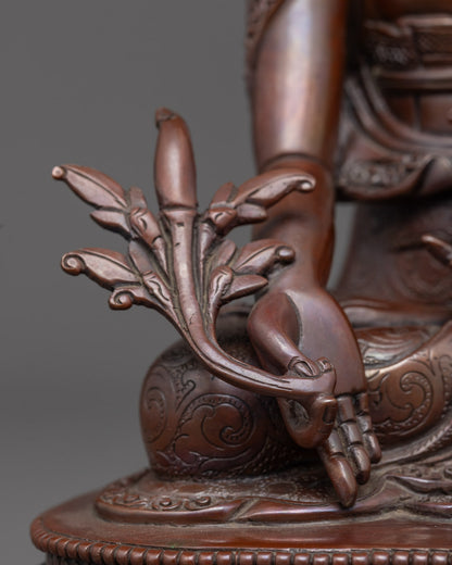 Oxidized Medicine Buddha Statue | Buddhist Healing Deity