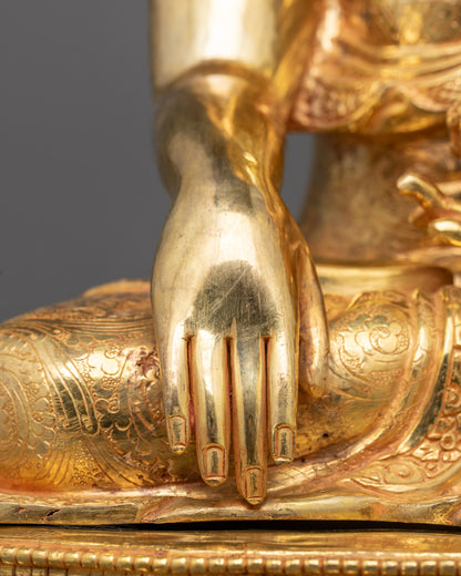 Nepalese Copper Shakyamuni Buddha Statue | Lost Wax Carving