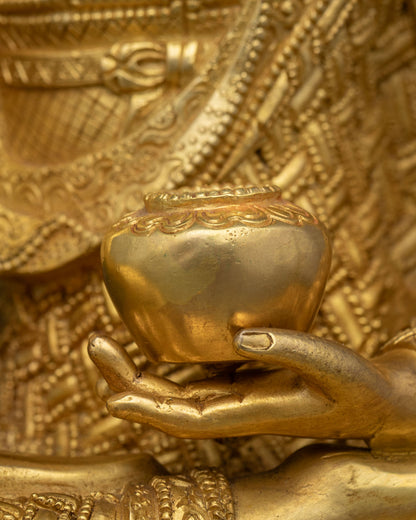 Hand-Carved Shakyamuni Buddha Figurine | Meditation Room Decor