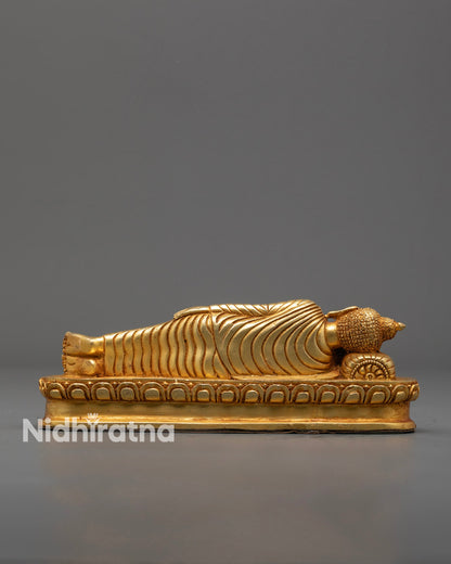 Authentic Nepalese Nirvana Buddha Sculpture