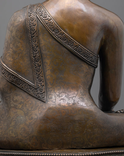 Oxidize Copper Shakyamuni Buddha Statue
