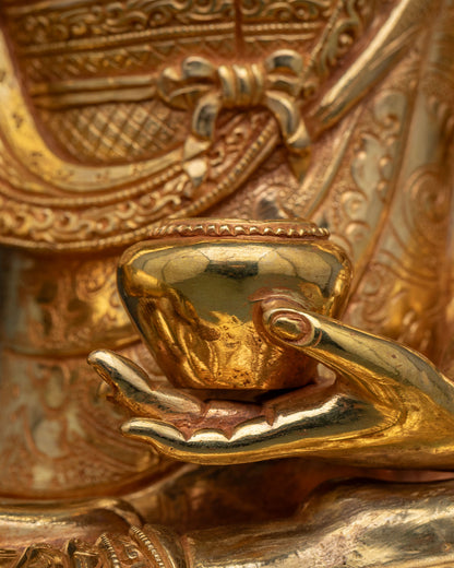 Golden Shakyamuni Buddha | Historical Buddha Meditation Sculpture