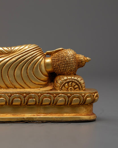 Authentic Nepalese Nirvana Buddha Sculpture