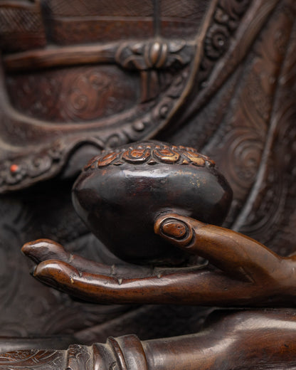 Oxidized Shakyamuni Buddha Sculpture | Himalayan Arts Nepal