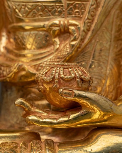 Nepalese Copper Shakyamuni Buddha Statue | Lost Wax Carving