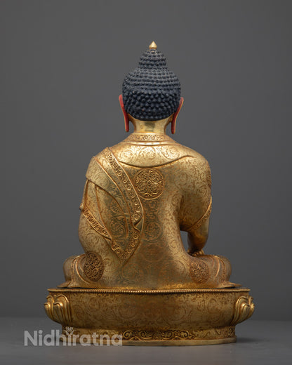 Handmade Awakened Buddha Shakyamuni Statue | Tibetan Meditation Deity