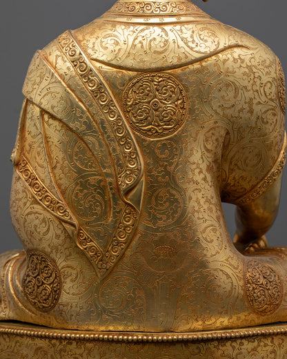 Handmade Awakened Buddha Shakyamuni Statue | Tibetan Meditation Deity