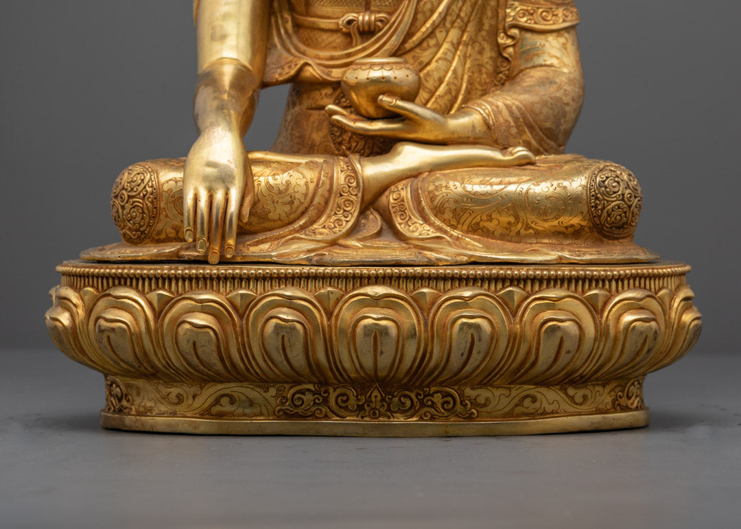 Handmade Awakened Buddha Shakyamuni Statue | Tibetan Meditation Deity