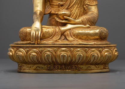 Handmade Awakened Buddha Shakyamuni Statue | Tibetan Meditation Deity