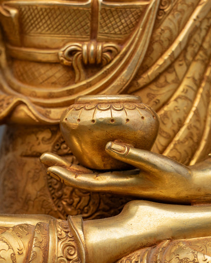 Handmade Awakened Buddha Shakyamuni Statue | Tibetan Meditation Deity