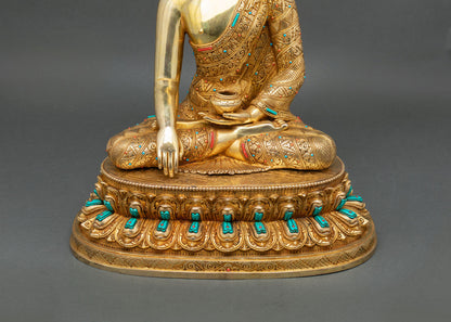 Golden Three Buddha Set – Buddhist Statue Collection