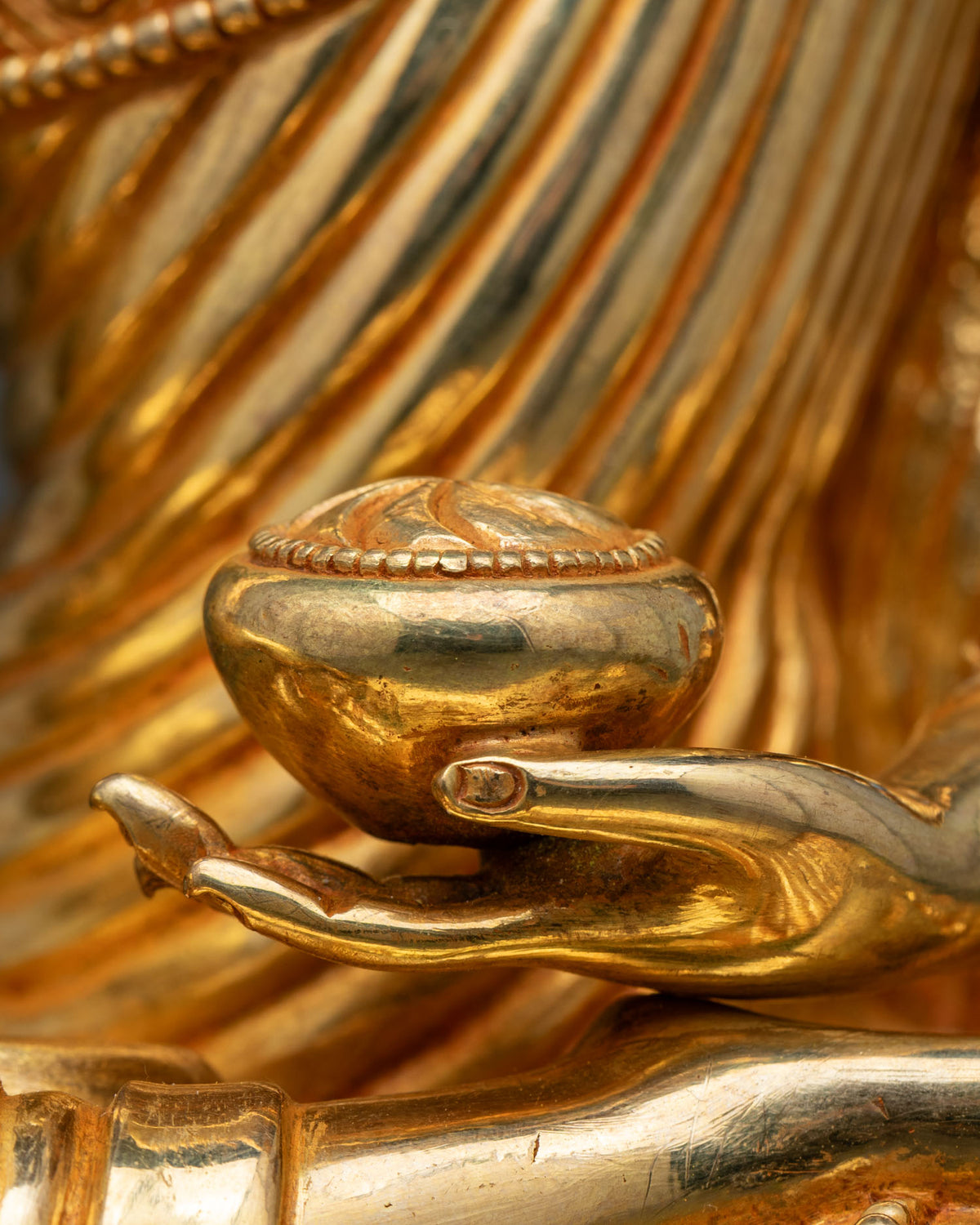 Shakyamuni Buddha Statue | Gold Gilded Nepalese Buddhist Artwork