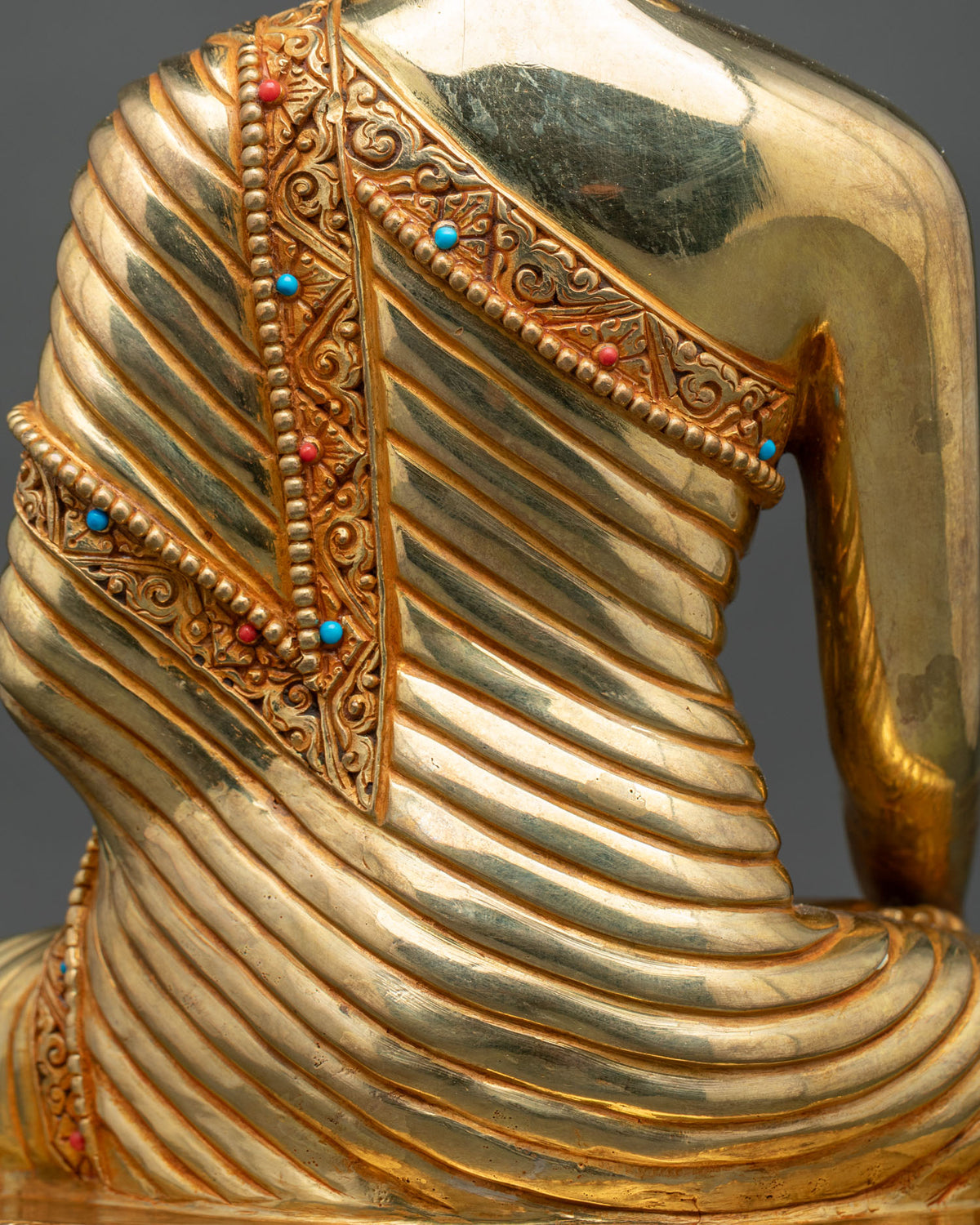 Shakyamuni Buddha Statue | Gold Gilded Nepalese Buddhist Artwork