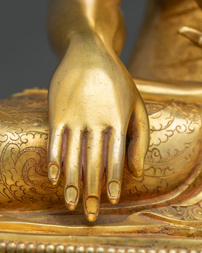 Shakyamuni Buddha Sculpture from Nepal | Traditional Newari Artwork